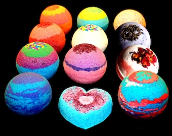 9 Bath Bombs Lot Fizzy Fizzies Lush Luxurious Great Gift 4.5 oz