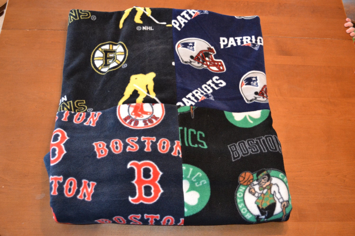 Boston Sports Teams Double Layered Fleece Baby Blanket with