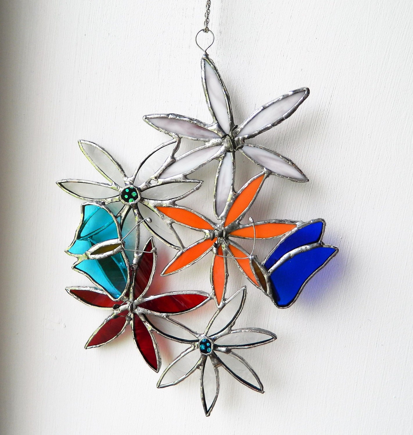 Flower Suncatcher Light catcher Stained Glass window sun