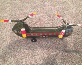 Haji US Army Vertol 107 Tin-Litho toy Helicopter