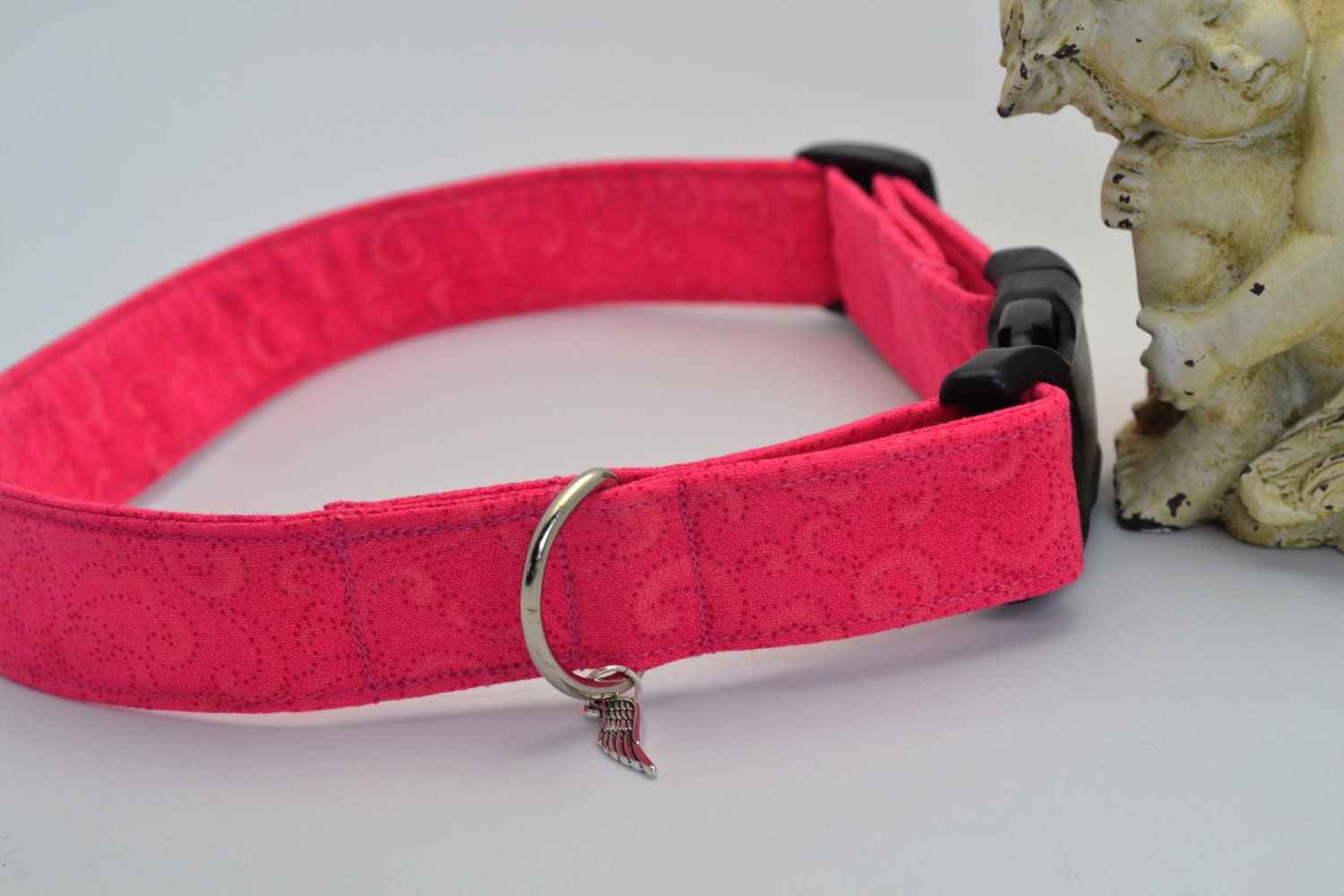 Dog Collar Pet Supplies Adjustable Pet Collar Pink Paisley