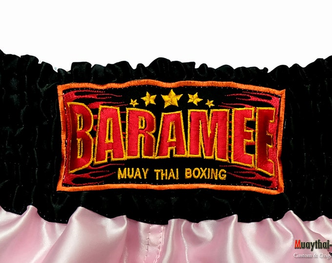Muay Thailand Boxing Shorts for Training and Sparring Boxing Trunks Martial Arts - LIGHT PINK