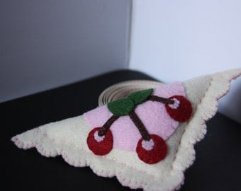 Handmade pincushion, cherry turnover pincushion, sewing notion, sewing gift, pin cushion