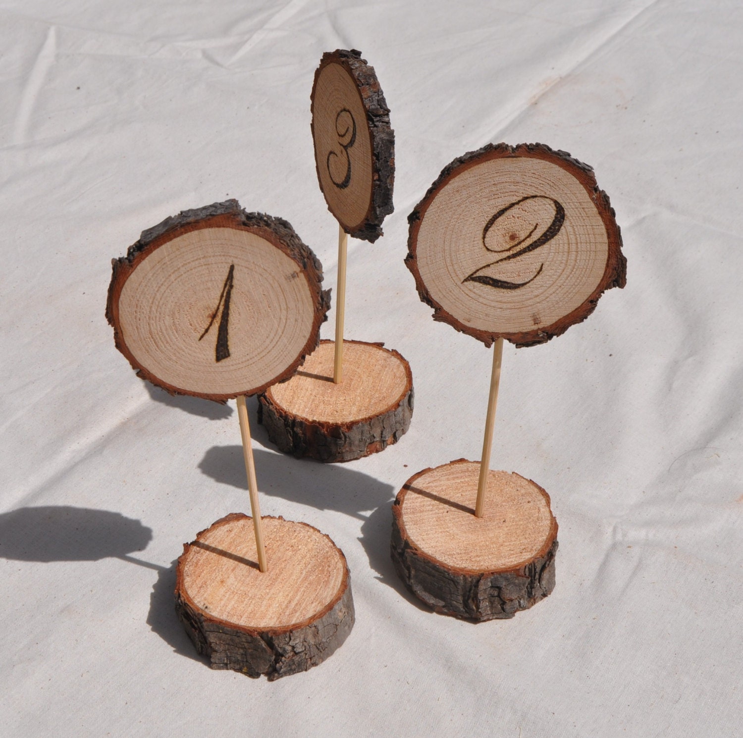 Wood Burned Table Number Wood Slice Table Numbers Rustic
