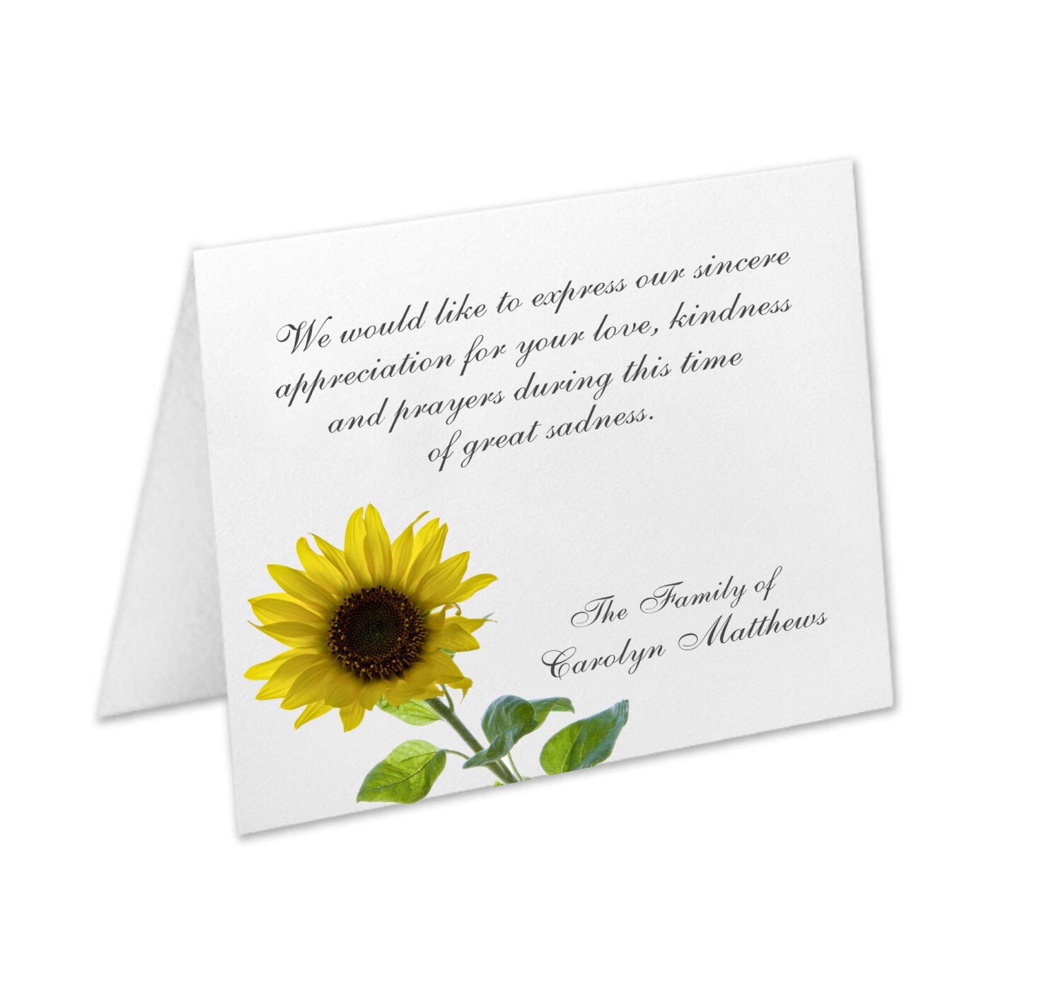 Sympathy Acknowledgement Cards Funeral by TheEnchantedEnvelope