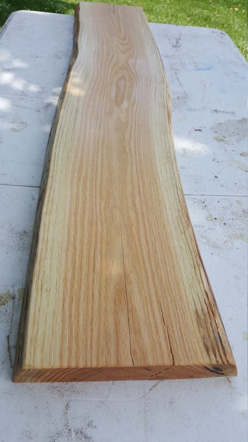 Live edge red oak slab