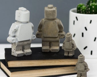 Concrete Decor – Gift For Him – Office decoration – Concrete Ornament – Lego Gift – father's day gift – Housewarming Gift - Concrete Gift