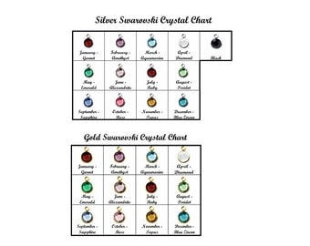 Silver Swarovski • Gold Swarovski Crystal • Swarovski Birthstone Crystal Add-On • Extra Birthstone Charm • Round Channel Dro •Jewelry Charm