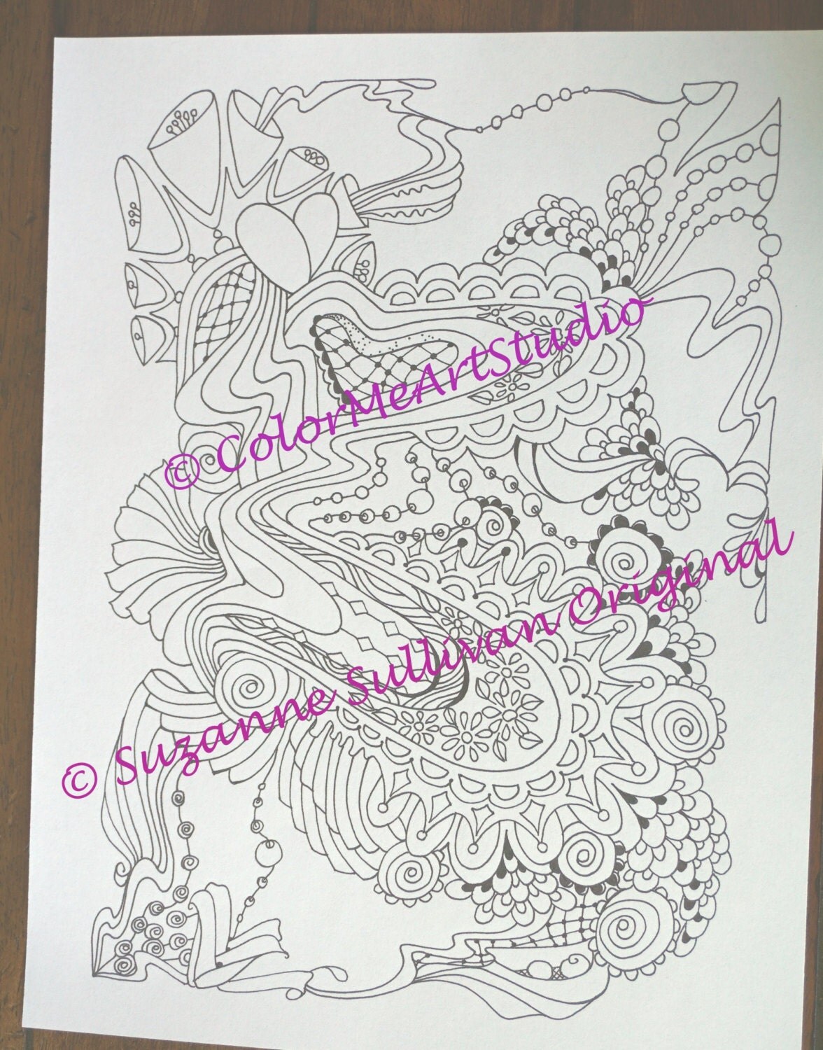 coloring book page hippy art adult and teen coloring page