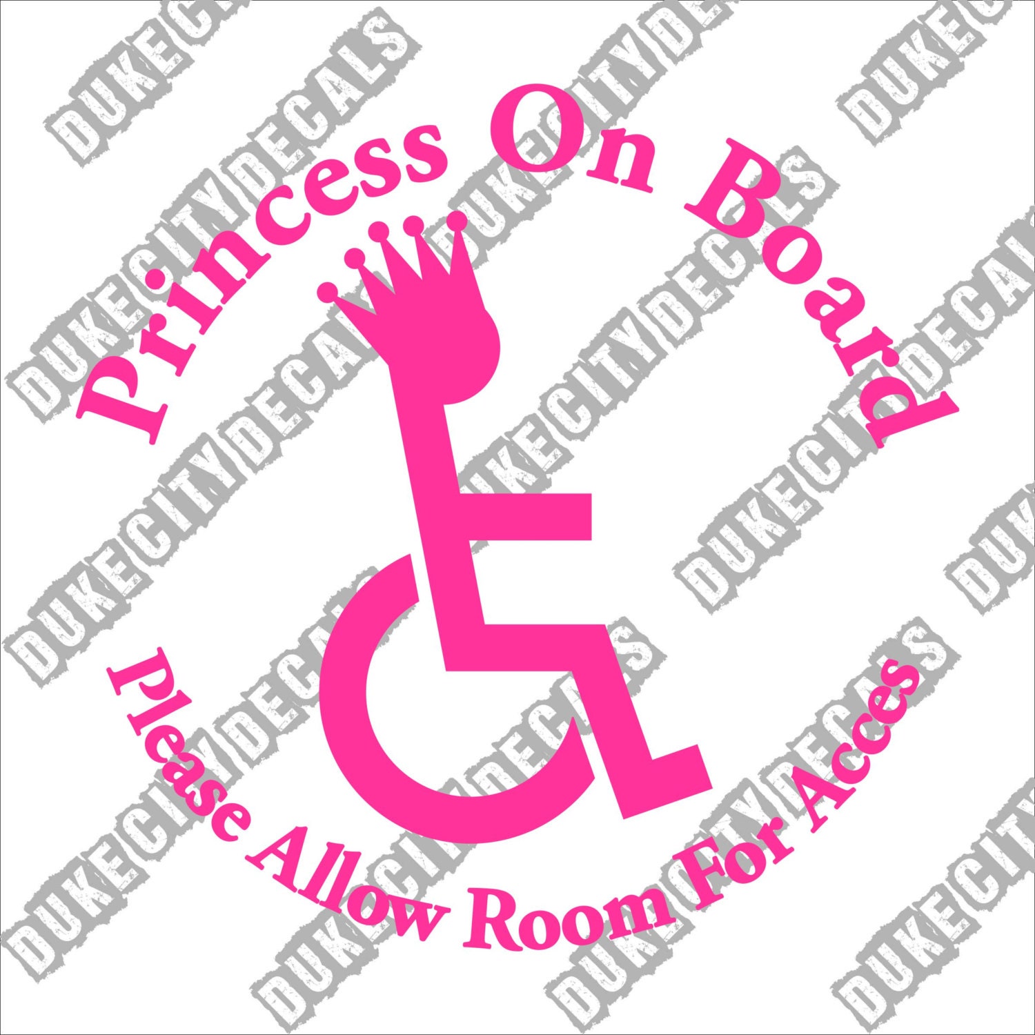 Download Princess On Board Please Allow Room For Access Handicap