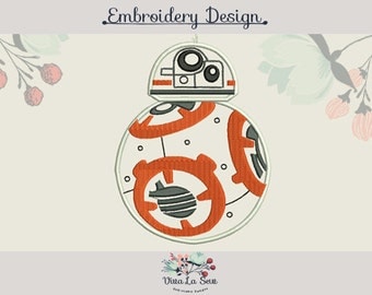 BB8 Applique Star Wars Embroidery Design