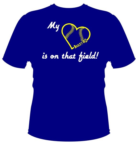 softball heart shirt