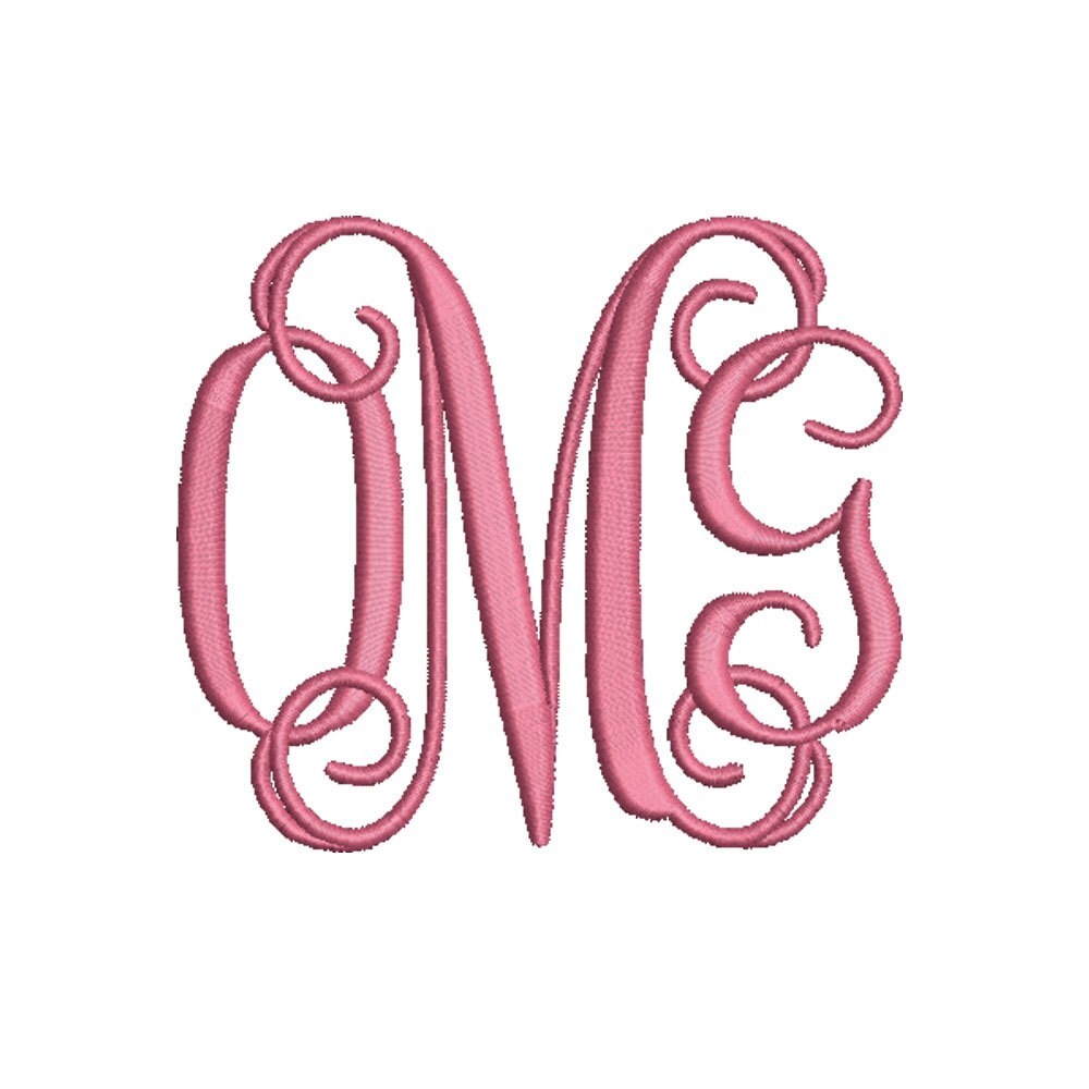 Vine Monogram Embroidery Fonts 4 Size Embroidery by Again2Again
