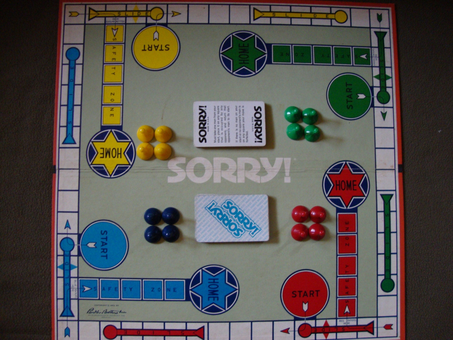 TAKE 25% OFF Vintage 'Sorry' Board Game 1972 Complete