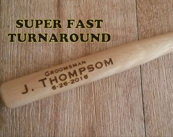 Ring Bearer Gift, Personalized Laser Engraved Baseball Bat Ring Security, RingBearer Gift Jr Groomsmen Gift, Birthday Favor Junior Groomsman