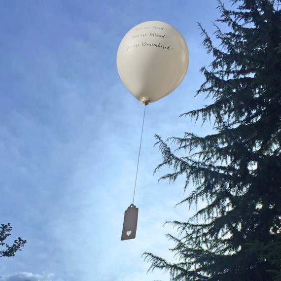 10 Funeral Balloons Release Kit 10 biodegradable by AngelAndDove