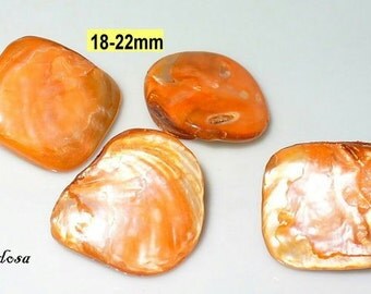 4 Pearl nuggets 18-22mm orange (K912. 3)