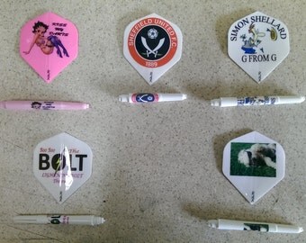 Design your own dart flights and dart stems 1 set of each 3 flights and 3 stems