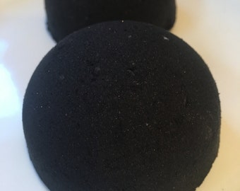 Improved recipe! Sale!!! Black Abyss Black Bath bomb! Blacker water, no staining 5.5 ounces