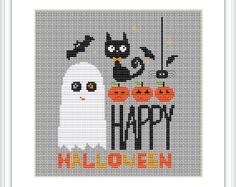 Halloween cross stitch pattern PDF Instant download X162