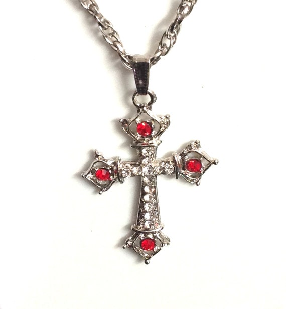 RianCollection - Elegant Rhinestone CZ Cross Pendant Necklace/ Crucifix ...