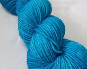 Hand Dyed Yarn - Superwash - Worsted - 100% Merino Wool - Tonal - 'Smooth Ocean'