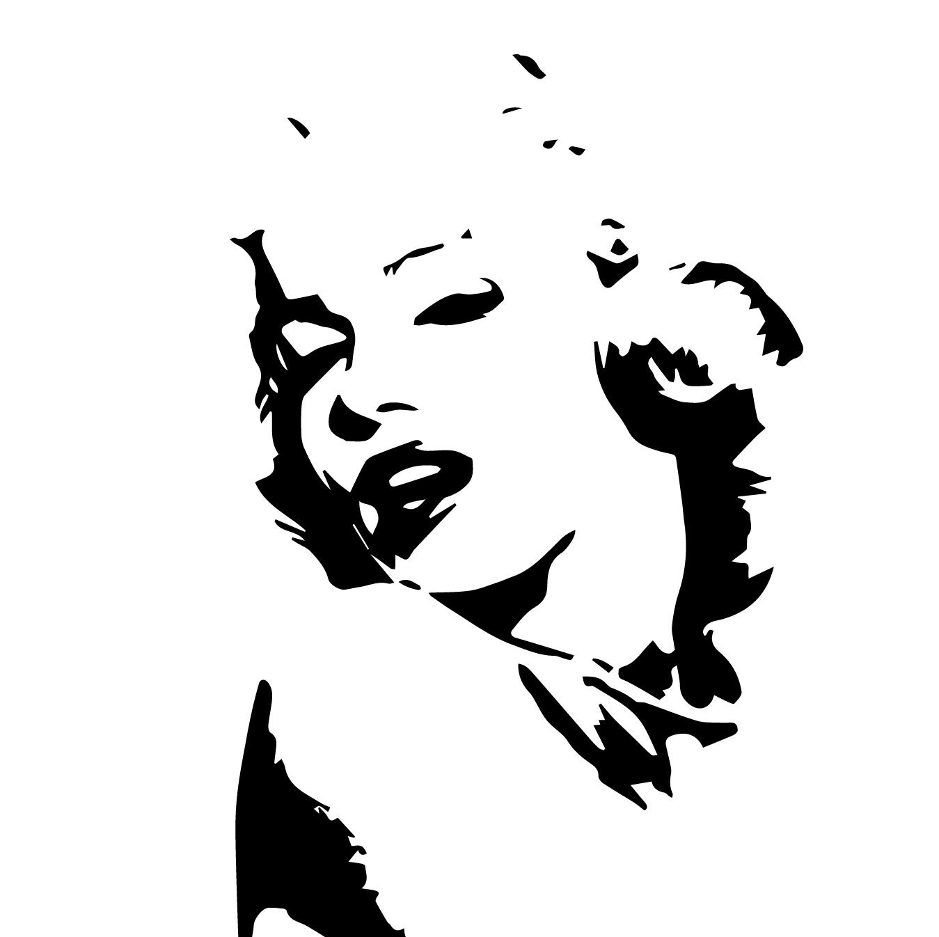 Marilyn monroe stencil svg file available for instant download online in th...