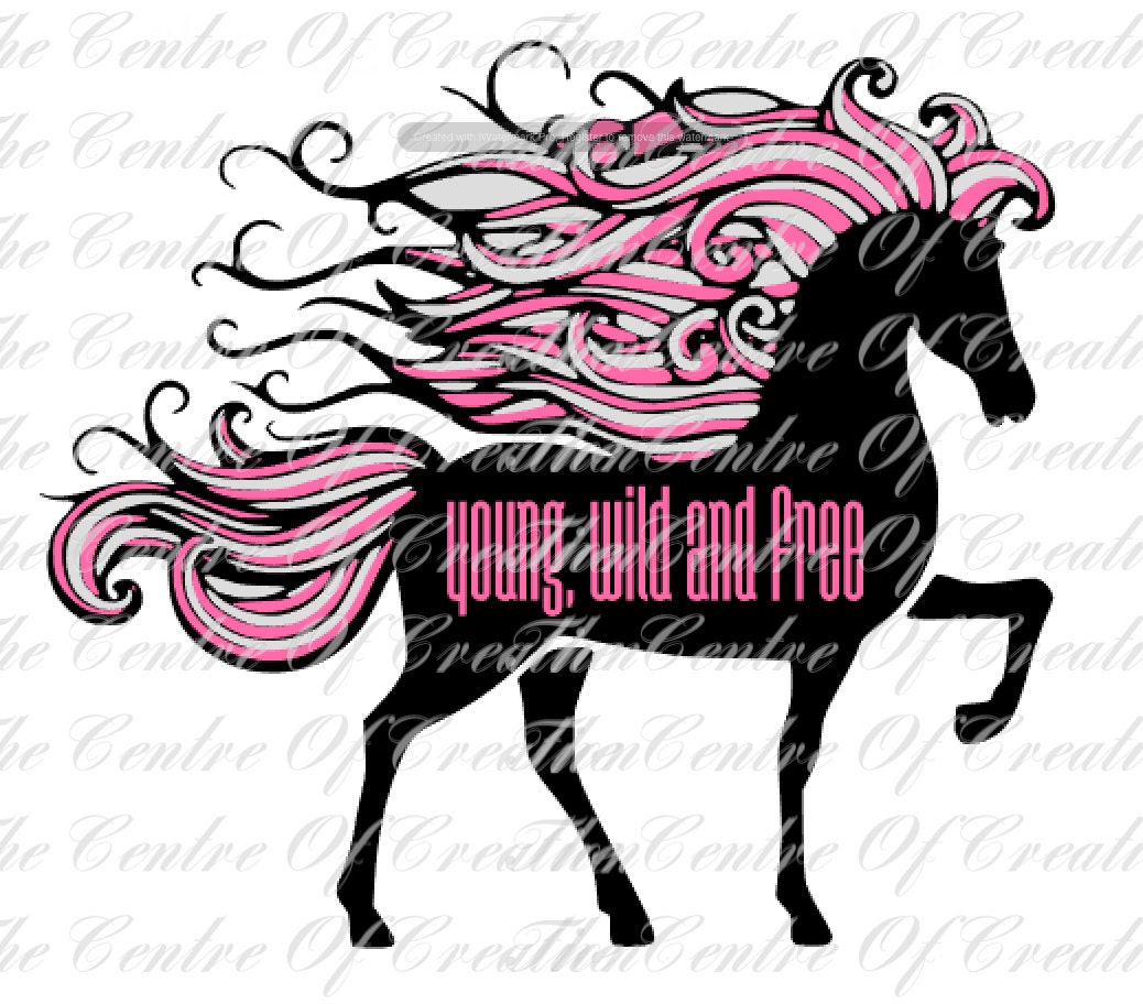 Download Horse svg Young Wild and Free SVG PDF STUDIO3 by ...