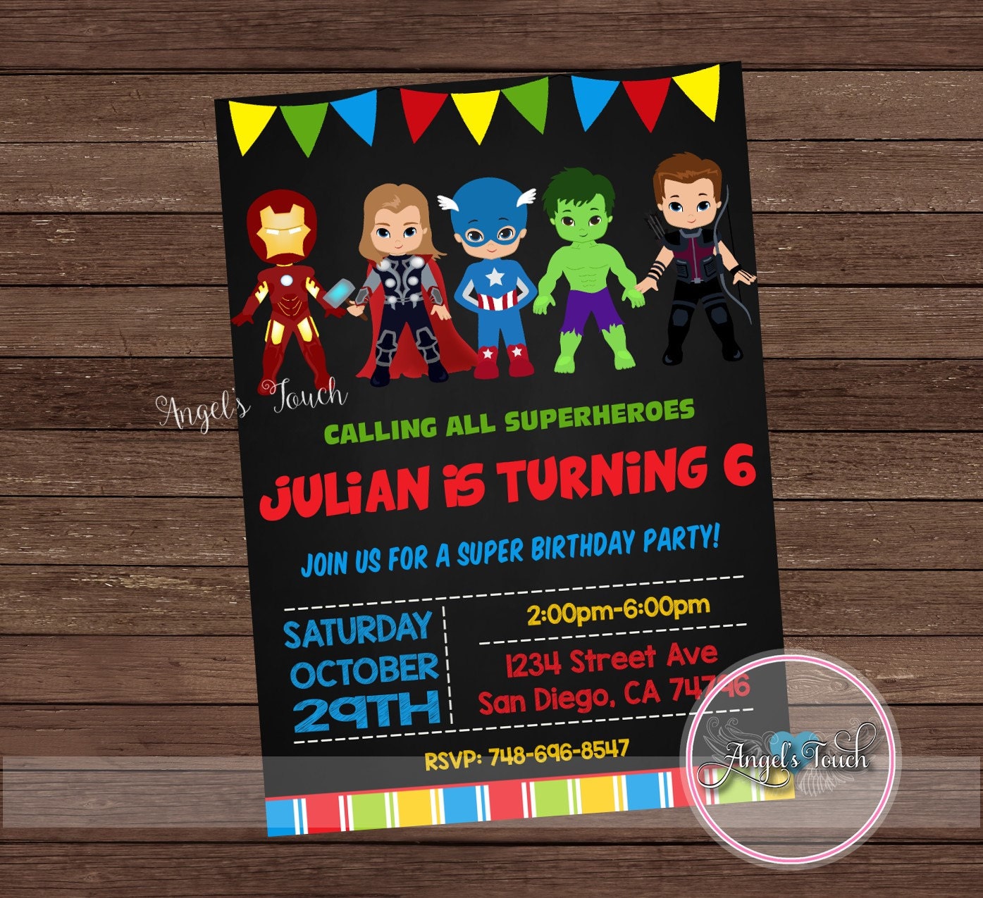 Download Avengers Party Invitation Avengers Birthday Invitation
