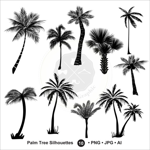 clipart palm tree silhouette - photo #48