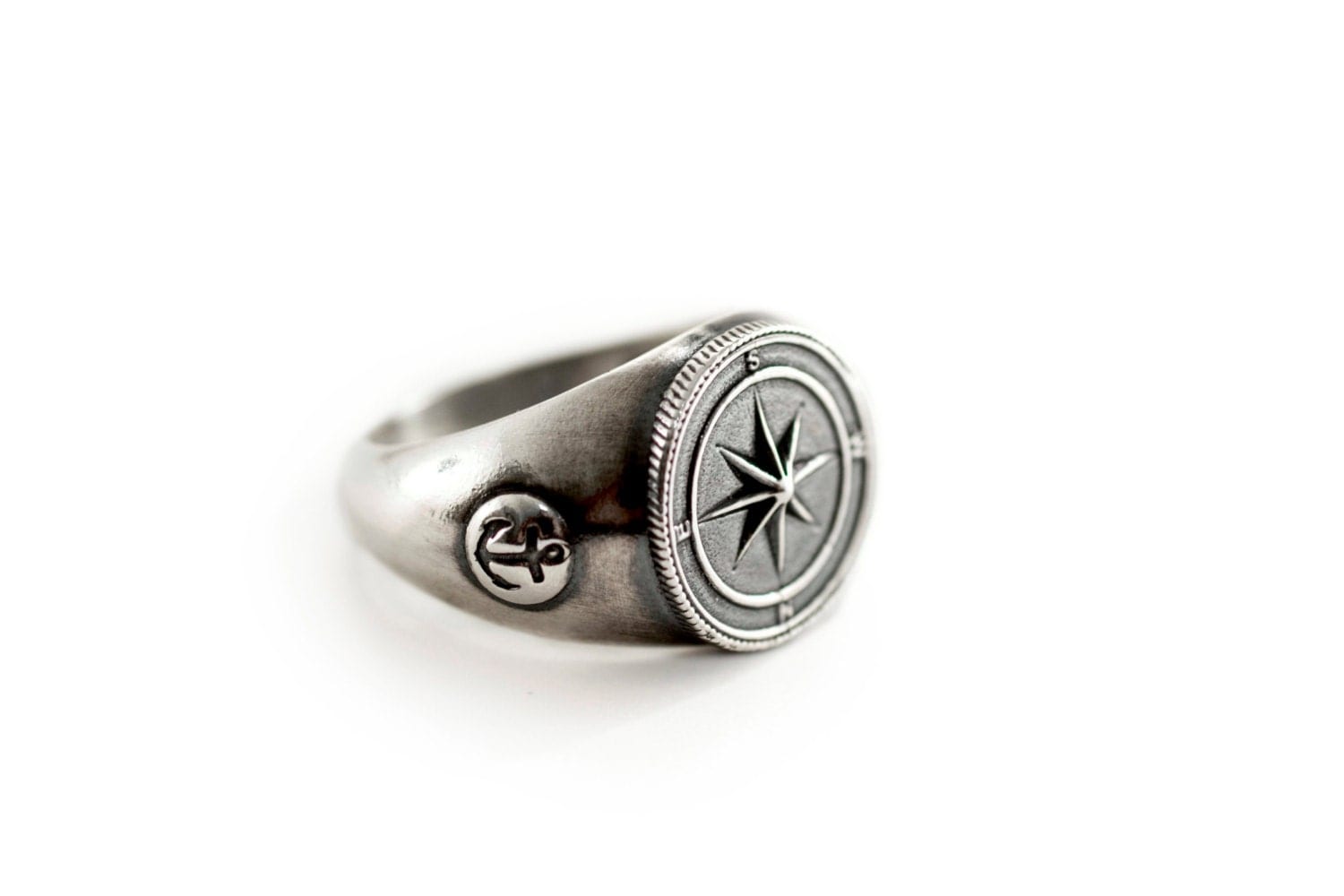 Mens silver ring/ mens nautical jewelry/ mariner's