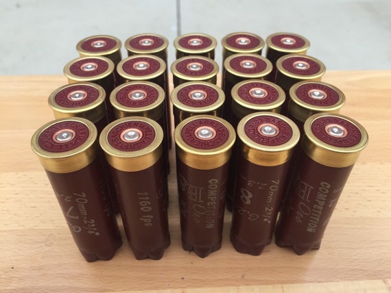 Empty Shotgun Shells 20 Lot Maroon with Brass/Maroon Base B&P