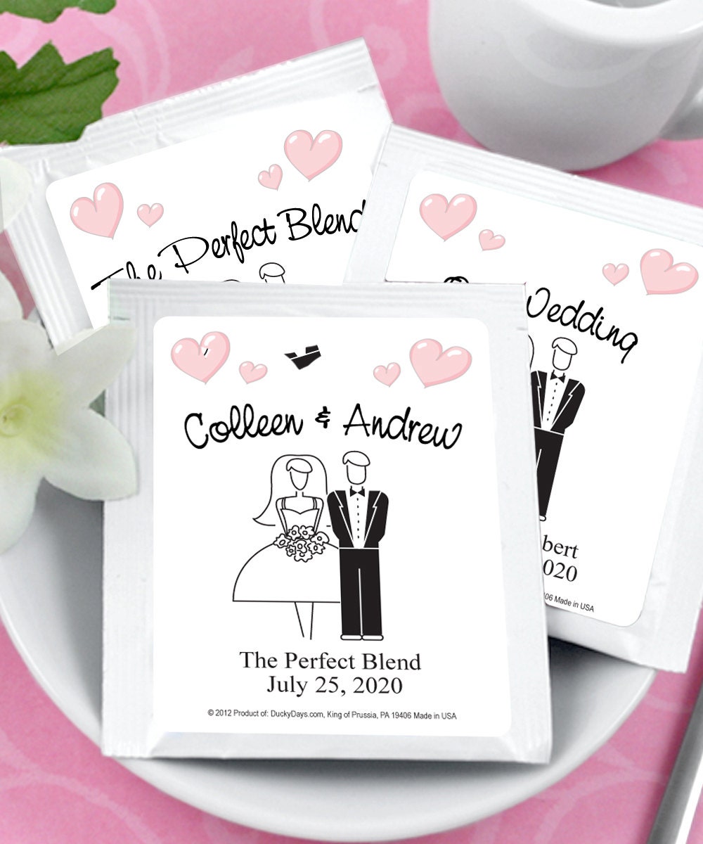 Tea Wedding Favors Personalized Tea Tea Bridal by BestDayEverSpot