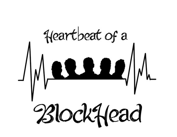 NKOTB Heartbeat Decal Blockhead Decal New Kids on the Block