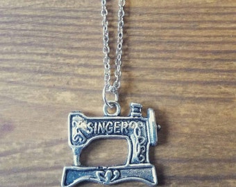 Singer sewing machine necklace