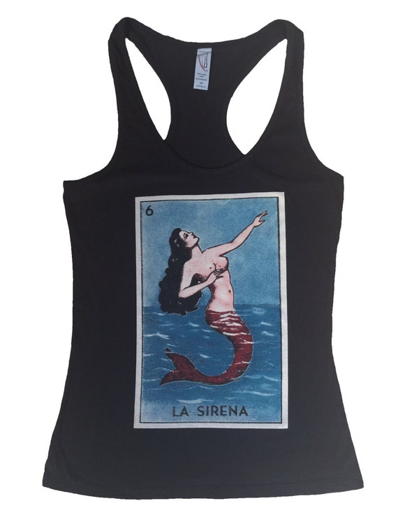 La Sirena Mexican Loteria Cards Women's Tank Top