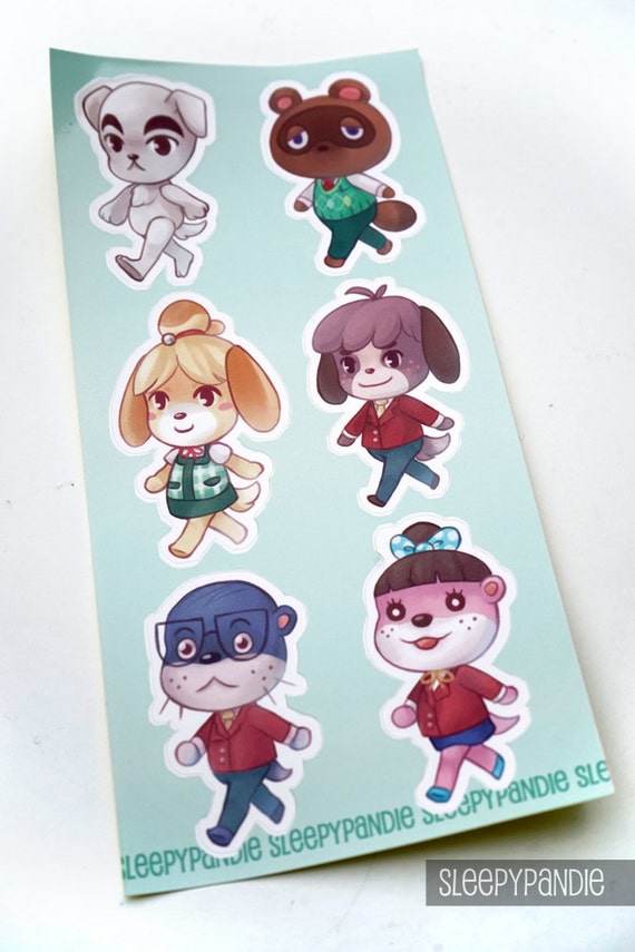 Animal Crossing Kiss Cut Sticker Sheet