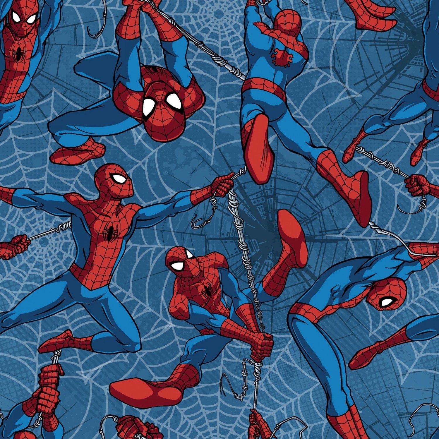 Spiderman Fabric Marvel Flying Spiderman Toss Editional Blue