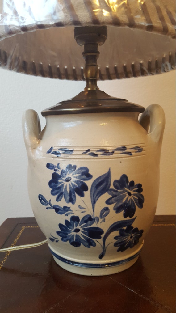 ON SALE Williamsburg Pottery Small Lamp Clay Lamp Vintage