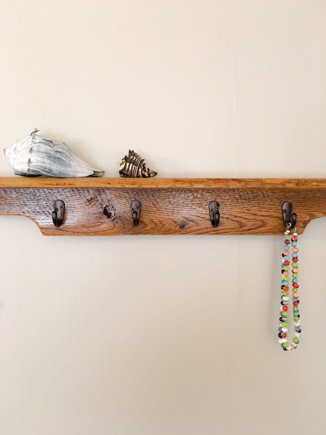 Rustic Coat Rack Shelf Reclaimed Wood Aprons Jewelry