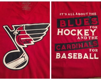 blues and cardinals shirt