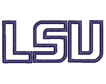 LSU Applique Embroidery Design -INSTANT DOWNLOAD