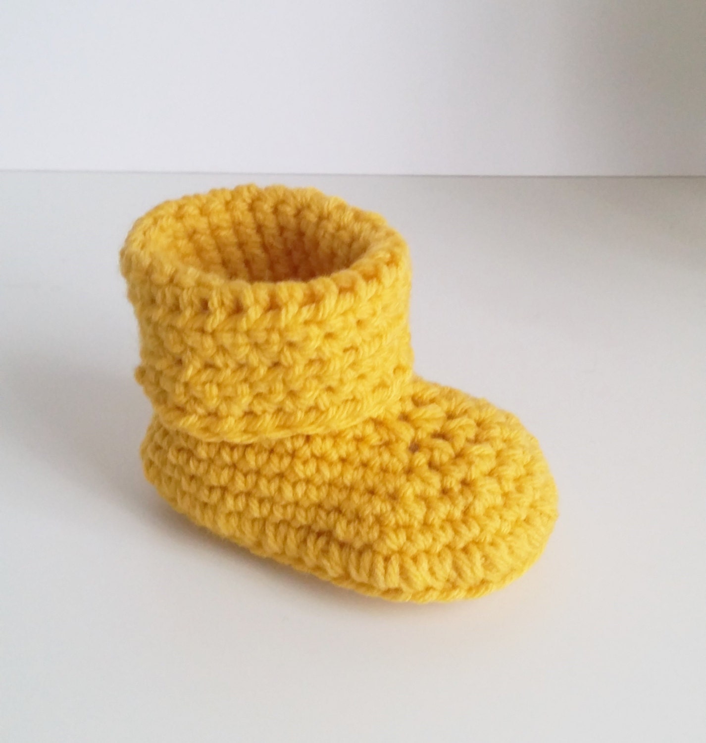 Classic Yellow Baby Booties