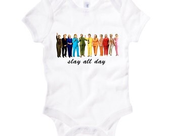 Slay All Day Onesie | Hillary Clinton Pantsuit Onesie & Kids Tee