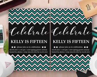 Retro Styles Birthday Invitation Template, Birthday party invitations,children birthday party invitations,kids birthday party invitations