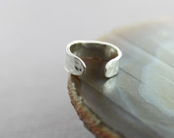 Minimalistic simple sterling silver ear cuff, Body jewelry, No pierce earring, Sterling silver earring, Ear cuff no piercing