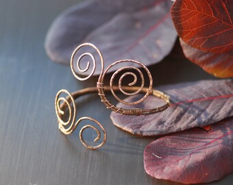 Copper Bangle Bracelets Copper Bracelet Wire Wrapped stacking bangles Copper Wire Jewelry hammered copper bracelets copper wedding metal