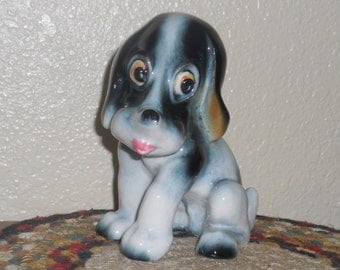 Occupied Japan Dog Figurine - Hound Dog - 1940's - Adorable - Collectible Figurine - Cute Puppy