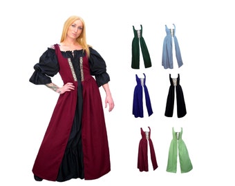 Items similar to Leather Primitive Dress COMICON Medieval Clothes Fairy ...
