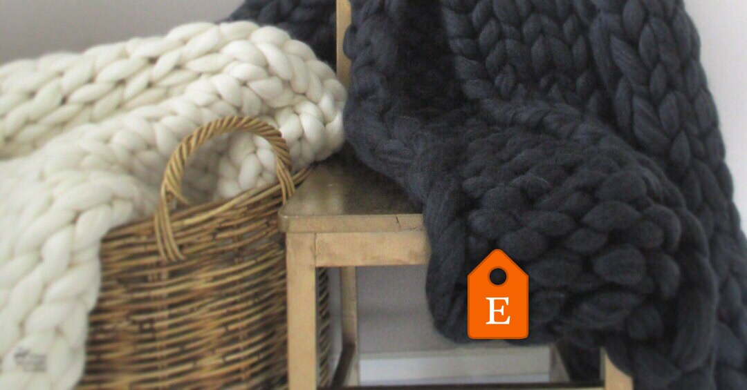 THE MELBOURNE In stock Chunky Knit Blanket or throw